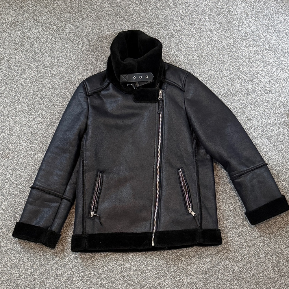Vigoss Faux Leather Moto Black Jacket